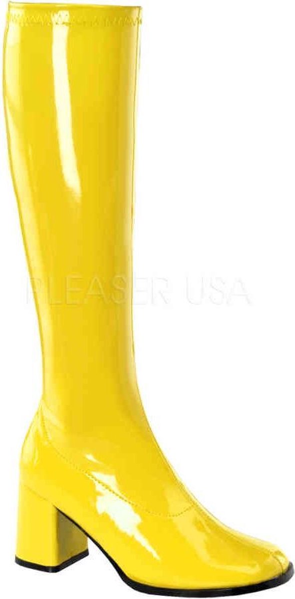 EU 45 = US 14 | GOGO-300 | 3 Block Heel Gogo Boot, Side Zip